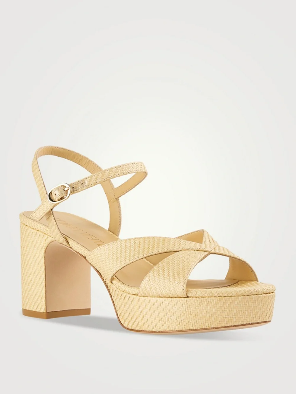Stuart Weitzman Carmen Raffia Platform Sandals Size 9